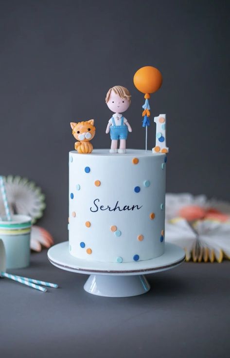 Essen, Petite Cake Design, 1 St Birthday Cake Boy Year Old, Simple Birthday Cakes For Boys, 1rst Birthday Boy, Cake For 3 Year Boy, Birthday Cake First Year Boy, Birthday Cake 2 Year Boy, 1st Bday Cake Boy