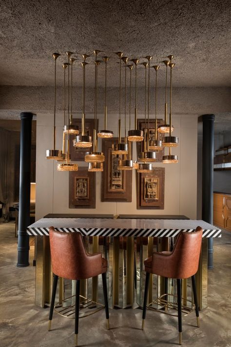 Beyond Design Furniture, Eclectic Luxury Decor, Beyond Design Delhi, Luxury Eclectic Interiors, Modern Luxury Dining Area, Living Room Bar Design, Dining Area Decor Ideas, Dining Area Design Modern Luxury, Dining Area Wall Design