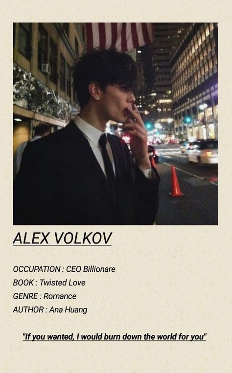 Book Boyfriends Quotes Fictional Characters, Alex From Twisted Love, Book Men Fanart, Alex Volkov Twisted Love Fanart, Alex Volkov Twisted Love Aesthetic, Twisted Love Characters, Ava And Alex Volkov Fanart, Twisted Series Characters, Alex Volkov Fanart