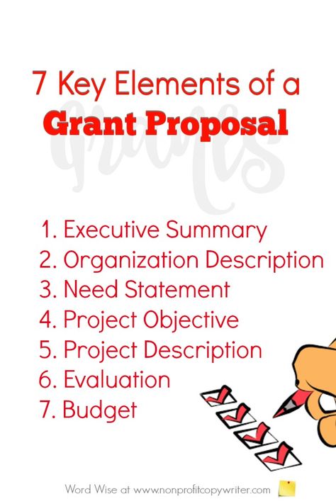 Grant Writing Made Simple: write these 7 key elements of a grant proposal ahead of time so you save time and submit stronger applications. How To Write Grants, Art Grant Proposal Ideas, How To Write A Grant Proposal, Grant Writing Business, Grant Writing Non Profit, Grant Writing Template, Writing Proposals, Nonprofit Grants, Grant Proposal Writing