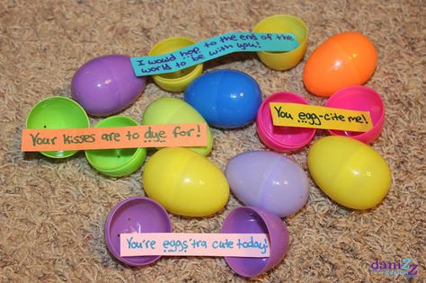 Love Note Easter Eggs: fill the eggs with cute notes and candy and hide them for your man - cute and cheap gift, Easter Sayings Boyfriend Easter Basket, Easter Sayings, Candy Notes, Easter Egg Filling, Easter Gift Bags, Eggs For Baby, Easter Quotes, Bunny Painting, Cheap Gift