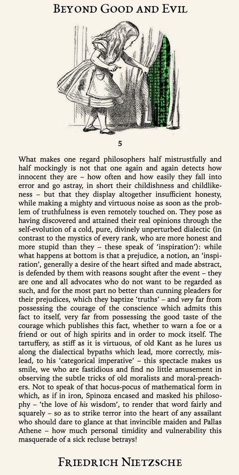Excerpt from Beyond Good and Evil by Friedrich Nietzsche, translated by R. J. Hollingdale Fredrick Nietzsche, Philosophical Theories, Nihilism Quotes, Frederick Nietzsche, Nihilism Quote, Nietzsche Philosophy, Interest Board, Nietzsche Quotes, Lost In Life