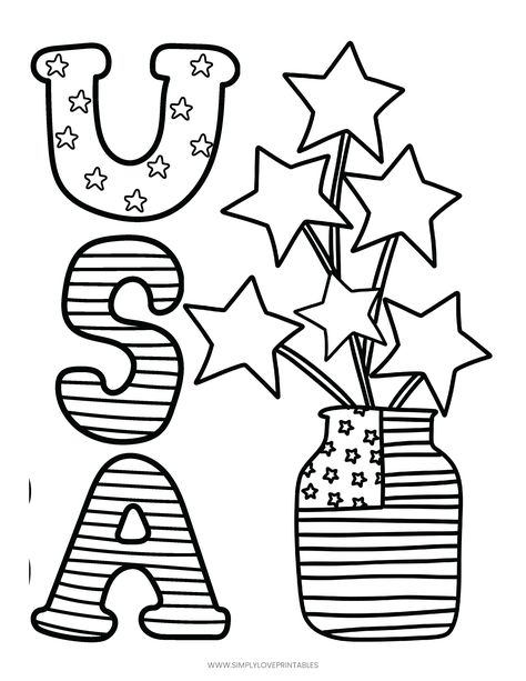 Red White And Blue Toddler Activities, 4th Of July Crafts For Kids Easy, Fourth Of July Coloring Pages, Patriotic Classroom, July Coloring Pages, Cardmaking Printables, Memorial Day Coloring Pages, 4th Of July Crafts, Fourth Of July Crafts For Kids