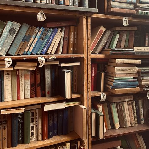 Thrift Books Aesthetic, Retro School Aesthetic, Messy Bookshelf Aesthetic, Reading Aesthetic Vintage, Vintage Book Aesthetic, Books Aesthetic Vintage, Old Books Aesthetic, Homestead Aesthetic, Retro Bookshelf