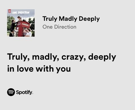 Love Music Quotes Lyrics, I Love You In One Direction Lyrics, Music Magic Aesthetic, Madly In Love Aesthetic, Romantic Lyrics Spotify, I Love You Lyrics, Cute Love Lyrics, Romantic Lyrics For Him, Crazy In Love Aesthetic