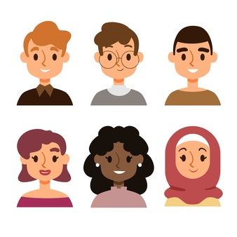 People avatars illustration concept | Free Vector Avatar Illustration Character Design, Character Design Illustrator, Adobe Illustrator Character Design, Person Doodle, Flat Character Illustration, Vector Character Illustration, Illustration Person, People Avatar, Avatar Illustration