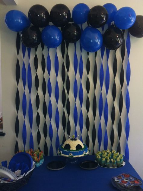 Soccer Party Decorations, Police Retirement Party, Police Academy Graduation, Police Party, Police Birthday, Senior Graduation Party, Graduation Party Planning, Metallic Balloons, Birthday Themes For Boys