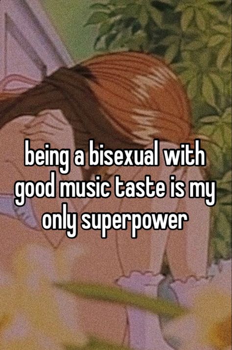 How To Tell A Girl You Like Her Lgbt, Me As A Color, Bisexual Girl Aesthetic, Bisexual Whispers, Best Music Taste, Bi Aesthetic, Bi Stuff, Bisexual Quote, Bisexual Aesthetic