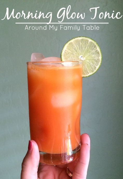 Morning Glow Tonic | @slingmama Juice Cleanses, Resep Juice, Juicy Juice, Glow Tonic, Juicer Recipes, Healthy Juice Recipes, Juicing For Health, Juice Cleanse, Smoothie Shakes