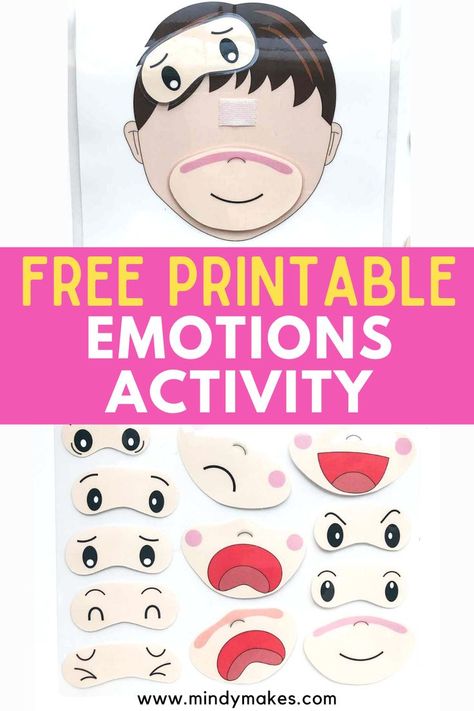 Teach kids how to identify and verbalize emotions with this creative Kid's Emotion Matching Activity. Includes 8 flashcards with labeled Emotions: Angry, Sad, Happy, Embarassed, Scared, Excited, Unhappy, and Surprised. Free Printable. Identifying emotions activities for kids | Social and emotional activities for kids | Social emotional learning activities | teaching emotions to toddlers Feeling crafts for toddlers | Emotions crafts for toddlers Angry Activities For Preschool, Labeling Emotions Activity, Emotions For Infants, Feelings Learning Activities, Emotions Sorting Activity, Feelings And Emotions Math Activities, Crafts For Emotions Preschool, Matching Emotions Free Printable, Emotion Activity For Preschool