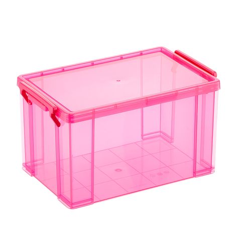 Clear Latch Boxes | The Container Store Organisation, Preppy Room, Pink Home Decor, The Container Store, Cute Bedroom Decor, Apartment Decor Inspiration, Interior Items, Custom Closets, Room Makeover Bedroom