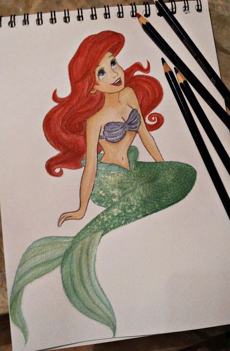 Disney Ariel Drawing, Ariel Drawing Sketches, Ariel Sketch, Little Mermaid Painting, Disney Princess Paintings, Disney Canvas Paintings, Ariel Drawing, Little Mermaid Characters, Ariel Princess