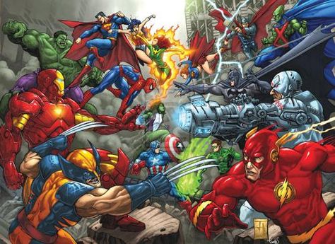 Marvel VS DC: Clash of Heroes Ms. Marvel, Marvel Vs Dc Comics, Dc Comics Vs Marvel, Marvel And Dc Crossover, Comic Manga, Marvel Vs Dc, Batman Vs, Superhero Theme, Ms Marvel