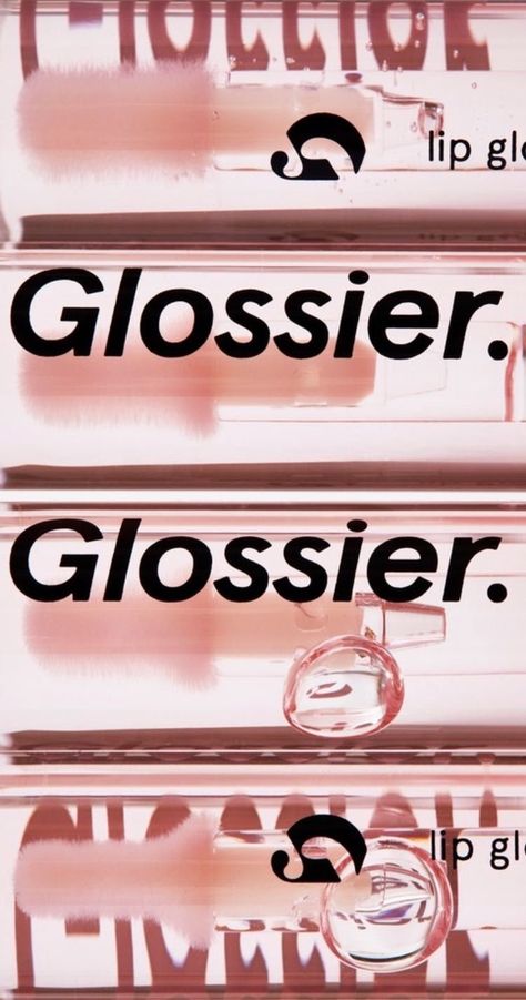 Glossier Wallpaper, lip gloss :)) Glossier Aesthetic Wallpaper, Glossier Poster, Glossier Wallpaper, Glossier Aesthetic, Photo Walls Bedroom, Glossier Cloud Paint, Collage Pics, Photo Collage Wall, Wall Pics