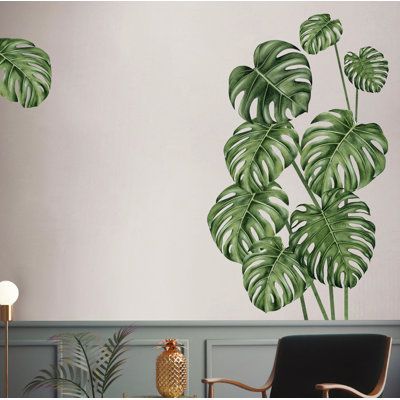 Nature Forms, Leaf Stickers, Peel N Stick Wallpaper, Watercolor Leaf, Tree Wall Murals, Wall Murals Painted, Leaf Wall, Wall Stickers Living Room, Bedroom Style