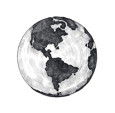 Earth Drawing Black And White, Round Things To Draw, Globe Art Drawing, Ring Drawing Simple, Earth Drawing Simple, Globe Tattoo Design, Globe Sketch, How To Draw Earth, World Globe Tattoos