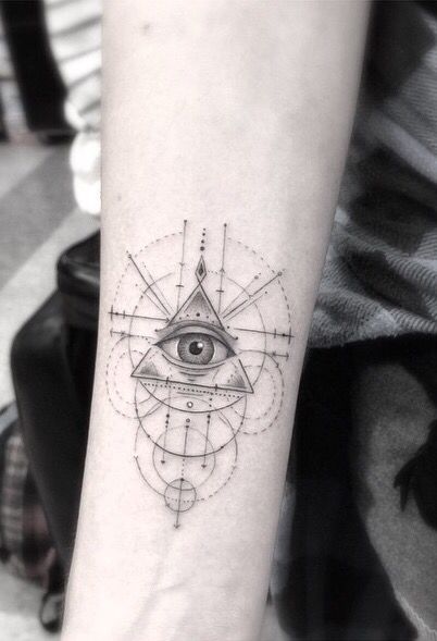 IG: DR-WOO-SSC @rawadoration Seeing Eye Tattoo, Providence Tattoo, Masonic Tattoos, Eye Tattoo Meaning, All Seeing Eye Tattoo, Dr Woo, Forearm Tattoo Design, E Tattoo, Seeing Eye