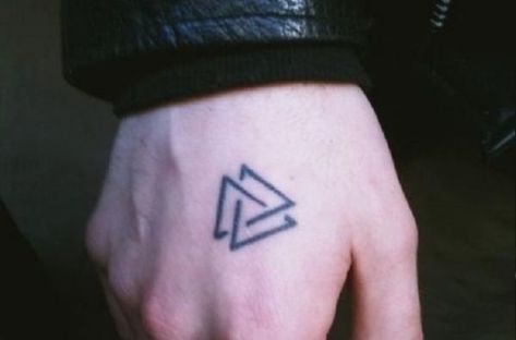 The Meaning of a Double Triangle Tattoo - Viking Valknut Triangle Meaning, Cool Simple Tattoos, Triangle Tattoo Meaning, Triangle Tattoo Design, Simple Tats, Double Triangle, Triangle Tattoos, Small Tattoos With Meaning, Tattoo Meaning