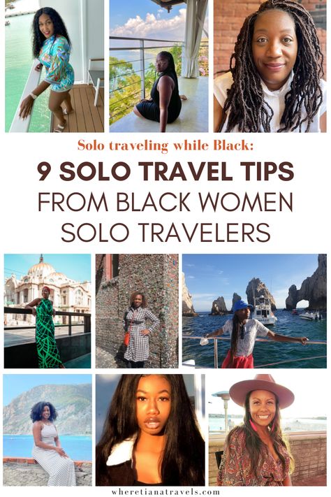 Top 9 Solo Travel Tips from Black Women Solo Travelers | Where Tiana Travels Solo Travel Black Women, Female Solo Travel, Single Black Women, Vacay Spots, Solo Vacation, Single Travel, Travel Noire, Solo Travel Destinations, Solo Travel Tips