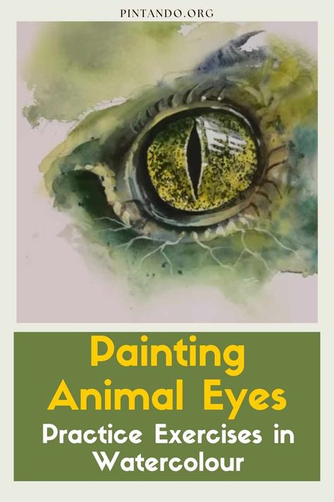 Eye Tutorial, Eyes Practice, Cat Eye Tutorial, Watercolour Tutorial, Animal Eyes, Paintings Tutorials, Step By Step Watercolor, Painting Art Lesson, Watercolor Paintings Tutorials