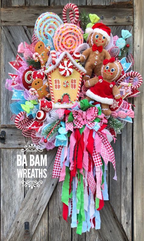 Christmas Wreath, Holiday Swag, Holiday Wreath, Christmas Door, Whimsical Christmas, Rustic Christmas Wreath, Candy land Christmas Wreath, Gingerbread Wreath, Christmas Gingerbread, Gingerbread Swag, Gingerbread DecorGingerbread Spice and Everything Nice.....That's What Christmas Is Made Of! � Diy Gingerbread Decorations, Gingerbread Christmas Wreath, Gingerbread Wreath, Holiday Swag, Candy Christmas Tree, Gingerbread Decor, Gingerbread Christmas Decor, Rustic Christmas Wreath, Candy Christmas Decorations