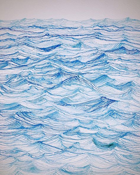 Croquis, Nature, Sea Ink Drawing, Waves Ink Drawing, Ocean Surface Drawing, Ocean Ink Drawing, Sea Illustration Waves, Sea Line Drawing, Sea Sketch Ocean