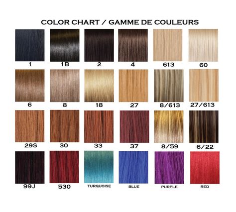 Remy Hair Extensions Colour Chart http://www.sishair.com/    #hairextensions #virginhair  #laceclosure Hair Color Number Chart Weave, Braiding Hair Colors Numbers, Ginger Braids Color Number, Expression Hair Colour Chart, Mixture Of Blonde And Brown Braids, Weave Color Chart, Ginger Extensions, Hair Color Number Chart, Braiding Colors