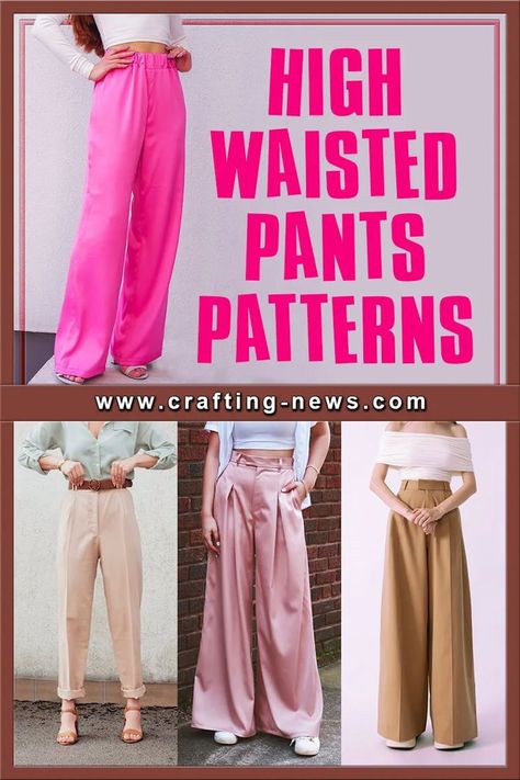 There are so many styles of pants. Some are more flattering than others. If you are looking for a pair of pants that are flattering on all body types, check out the high waisted pants patterns below.

High waisted pants were first developed in the 40s for women farmers and factory workers. In the 50s, they became a fashion statement. They were a huge hit again in the 80s, but went out of style in the 90s. Couture, Wide Leg Pants Pattern Drafting, Pants Wide Legs Pattern, Flowing Pants Pattern, High Waisted Pants Pattern Free, Elastic Trousers Pattern, Women's Pants Pattern, Boho Pants Pattern Free, Wide Pants Pattern Sewing