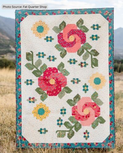 Patchwork, Tela, Wildflower Seeds Quilt, The Pattern Basket Quilt Patterns, Rose Quilts Ideas, Spring Quilt Patterns Free, Free 9 Patch Quilt Patterns, Wildflower Quilt Patterns, Bunny Quilt Patterns Free