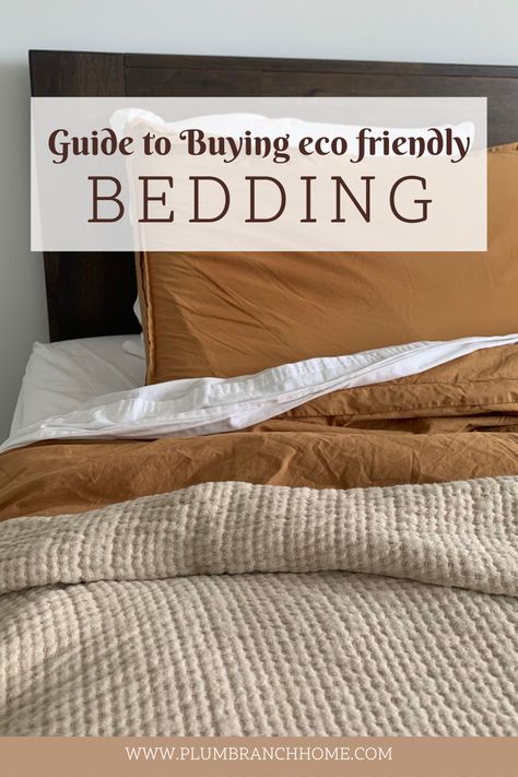 A guide to buying organic and eco-friendly bedding! eco friendly living, eco friendly bedding, eco friendly bedroom, eco friendly bedroom ideas, nontoxic living, nontoxic bedroom, nontoxic bedding Natural Fiber Bedding, Organic Style Bedroom, Pet Friendly Bedding, Eco Bedroom, Cozy Room Ideas, Room Inspo Aesthetic, Small Deck Furniture, Modern Teen Boy Bedroom, Small Theatre Room Ideas