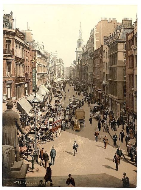 Old Photos Of London | Vintage Photography 1860s - 1960s Old London, Cheapside Hoard, 1800 Aesthetic, London 1800, London City View, Victorian London, London Aesthetic, London Architecture, London Photos