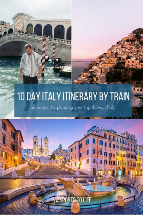 Italy Train Itinerary, Venice To Rome Itinerary, 10 Day Itinerary Italy, 10 Day Italy Itinerary Trips, Italy Travel Itinerary 10 Days, 10 Days In Italy Itinerary, Italy Interrail, Italy Itinerary 10 Days, 10 Day Italy Itinerary