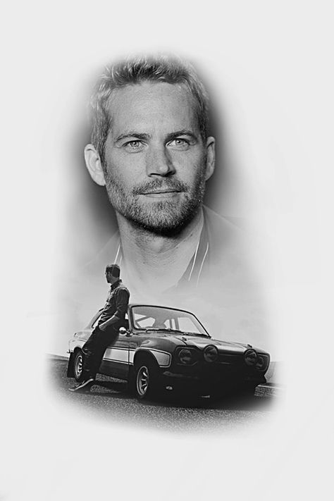 Vin Diesel, Paul Walker Tattoo Ideas, Paul Walker Sketch, Paul Walker Drawing, Paul Walker Tattoo, Diesel Tattoo, Monster Energy Clothing, Paul Waker, Movie Fast And Furious