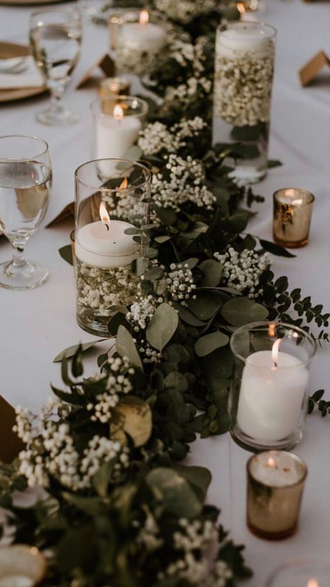 Fall Round Table Centerpieces, Outdoor Wedding Table Centerpieces, Outdoor Wedding Candles, Outdoor Wedding Centerpieces, Diy Floral Centerpieces, Earth Tone Wedding, Candle Table Decorations, Simple Wedding Centerpieces, Earthy Wedding