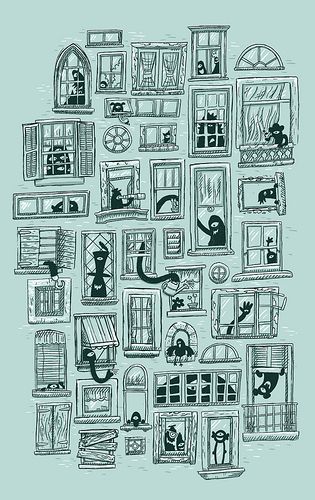 . Window Illustration, Illustration Pictures, City Sketch, Doodle Inspiration, House Illustration, Strange Things, Affordable Art Prints, House Drawing, Urban Sketching