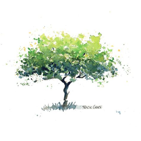 Reminder: Tree Painting Watercolor Class Tree Painting Watercolor, Watercolour Tree, Umbrella Tree, Tree Watercolor Painting, Tree Watercolor, Watercolor Tree, Watercolour Inspiration, Watercolor Paintings Easy, Seni Cat Air