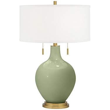 Majolica Green Toby Brass Accents Table Lamp Green Lamp Base, Majolica Green, Brass Accent Table, Living Room Lighting Tips, Green Table Lamp, Glass Lamp Base, Green Lamp, Table Lamp Shades, Green Table