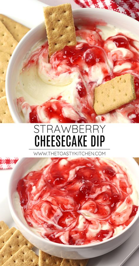 Strawberry Cheesecake Dip, Baked Appetizers, Dessert Oreo, Cheesecake Dip, Sweet Dips, Idee Pasto, Dip Recipes Easy, Dessert Dips, Strawberry Cheesecake