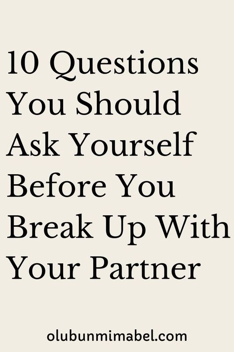 Here are 10 important questions to ask yourself before ending a relationship with your boyfriend or girlfriend. Questions To Ask Yourself Relationships, How To Do Breakup With Boyfriend, Questions To Save A Relationship, What To Say To End A Relationship, Important Questions To Ask Yourself, What Makes A Good Relationship, How To End A Relationship, Hard Questions To Ask, Relationship Advice Questions