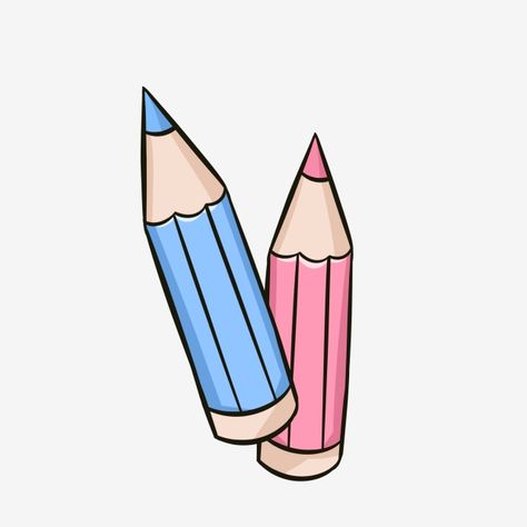 Cartoon School Supplies, Pencil Clipart, Cartoon School, Student Cartoon, Color Pencil Illustration, Philippine Art, Crayon Drawings, School Cartoon, Drawing School