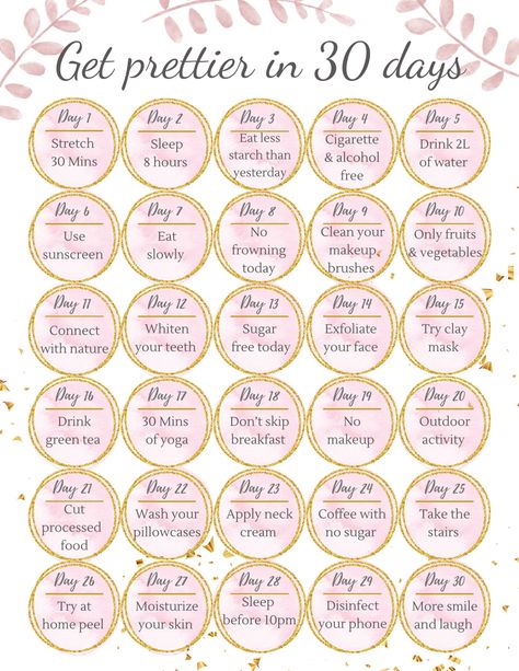 30 Days Skin Care Routine, 30 Day Skin Care Challenge, Things To Do To Be Prettier, Get Prettier In 30 Days, 21 Days Challenge To A Better You, How To Become Happier, No Phone Day Ideas, How To Be Prettier Tips Natural, Take What You Need Printable