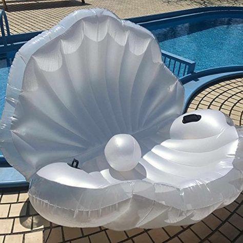 Giant Inflatable Seashell Pool Float Mermaid Float, Cute Pool Floats, Mermaid Pool, Pool Floaties, Pool Toy, I Need Vitamin Sea, Giant Inflatable, Mermaid Life, غرفة ملابس