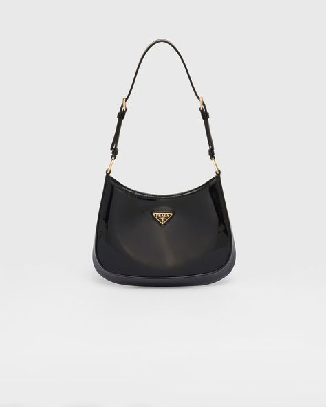 Black Prada Cleo Patent Leather Bag | PRADA Prada Cleo Bag, Cleo Bag, Prada Cleo, Prada Purses, Prada Shoulder Bag, Prada Collection, Bag Prada, Patent Leather Bag, Curved Lines