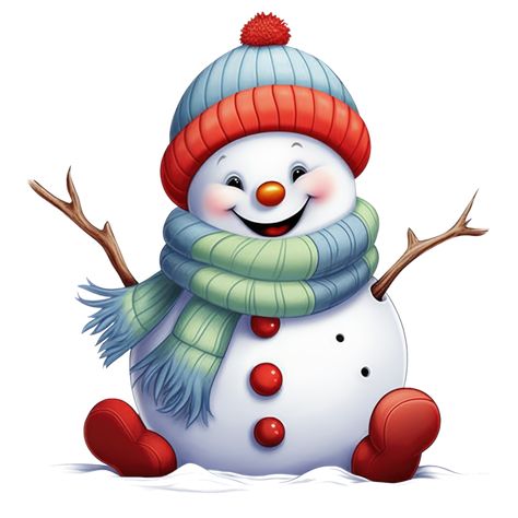 Natal, Snowman Sublimation, Snowman Vector, Snowman Cartoon, Snowman Clipart, Funny Snowman, Png Free Download, Fitness Ideas, Hat Scarf