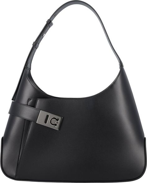 Salvatore Ferragamo Gancini-Buckled Asymmetric Shoulder Bag Salvatore Ferragamo, Buckle, Shoulder Bag