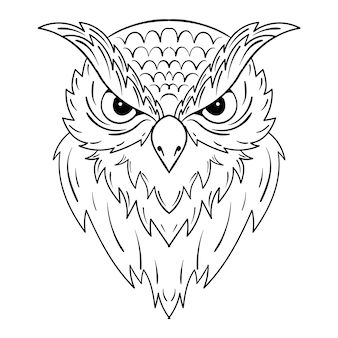 Line Art Design Animal, Owl Line Drawing, Owl Line Art, Owl Outline, Hand Lettering Alphabet Fonts, Vector Tattoo, Owl Sketch, Art Outline, Owl Drawing