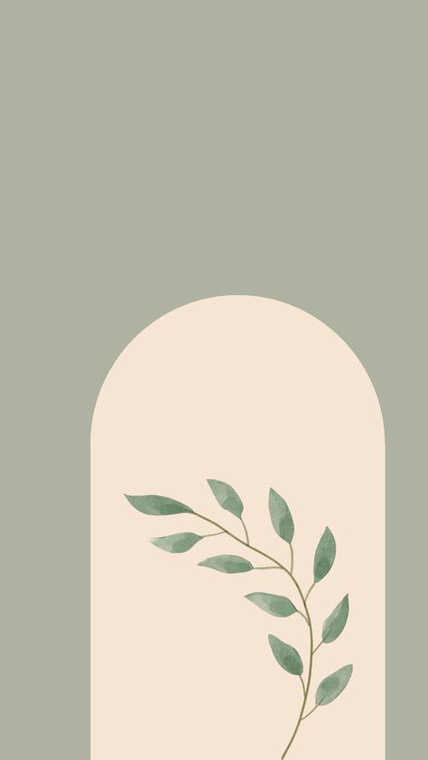 Boho Minimalist Background, Neutral Green Phone Wallpaper, Sage Green Modern Wallpaper, Simple Sage Green Iphone Wallpaper, Minimal Leaf Wallpaper, Cleaning Aesthetic Wallpaper, Sage And Beige Wallpaper, Boho Leaves Wallpaper, Sage Green And Beige Aesthetic Wallpaper