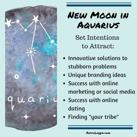 Astrologically speaking, the New Moon is the time to set intentions for what you want to attract into your life. And this New Moon is perfect if you feel "stuck" and need change. Intentions for success with online dating or social media will also get a boost. #NewMoon #Aquarius #intentions #stuck #change #LunarNewYear #onlinedating #onlinemarketing #mytribe #branding #logo #NewMoonintentions #NewMoonmagic #astrology #NewMoonJanuary2023 New Moon In Aquarius 2024, New Moon Aquarius, Aquarius February, Moon Aquarius, New Moon In Aquarius, Need Change, Divination Witch, Shadow Ideas, Moon Core