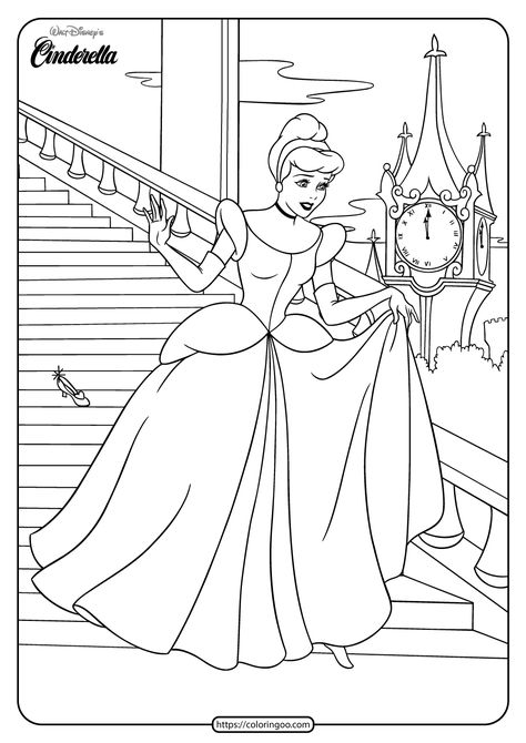 Printable Cinderella Coloring Book and Pages 01 Cinderella Coloring Pages Free Printable, Cinderella Coloring Page, Cinderella Printables, Scullery Maid, Pintar Disney, Cinderella Drawing, Cinderella Cartoon, Cinderella Coloring Pages, Lady Tremaine