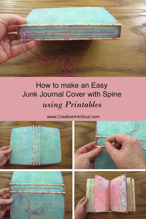 Patchwork, Junk Journal Binding Tutorials, How To Make A Vintage Journal, Diy Notebook Cover Ideas Homemade Journal, Homemade Journal Diy, Diy Journal Ideas Cover, How To Make An Art Journal, Handmade Journals Diy How To Make, Making Journals Homemade